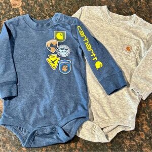Carhartt Blue & Gray Baby Bodysuit Set